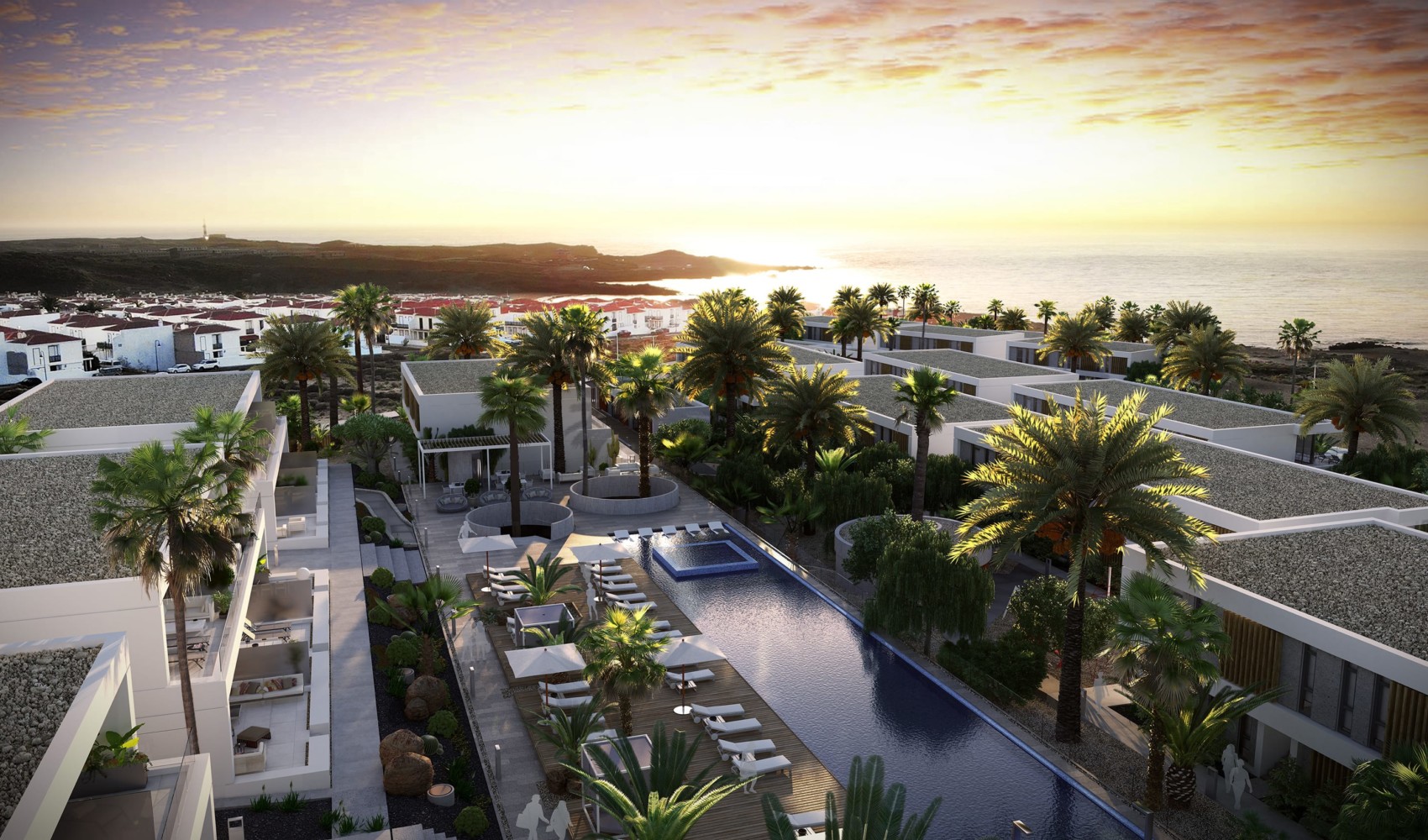 Vistas mar. Horizonte. Tenerife. Piscina.